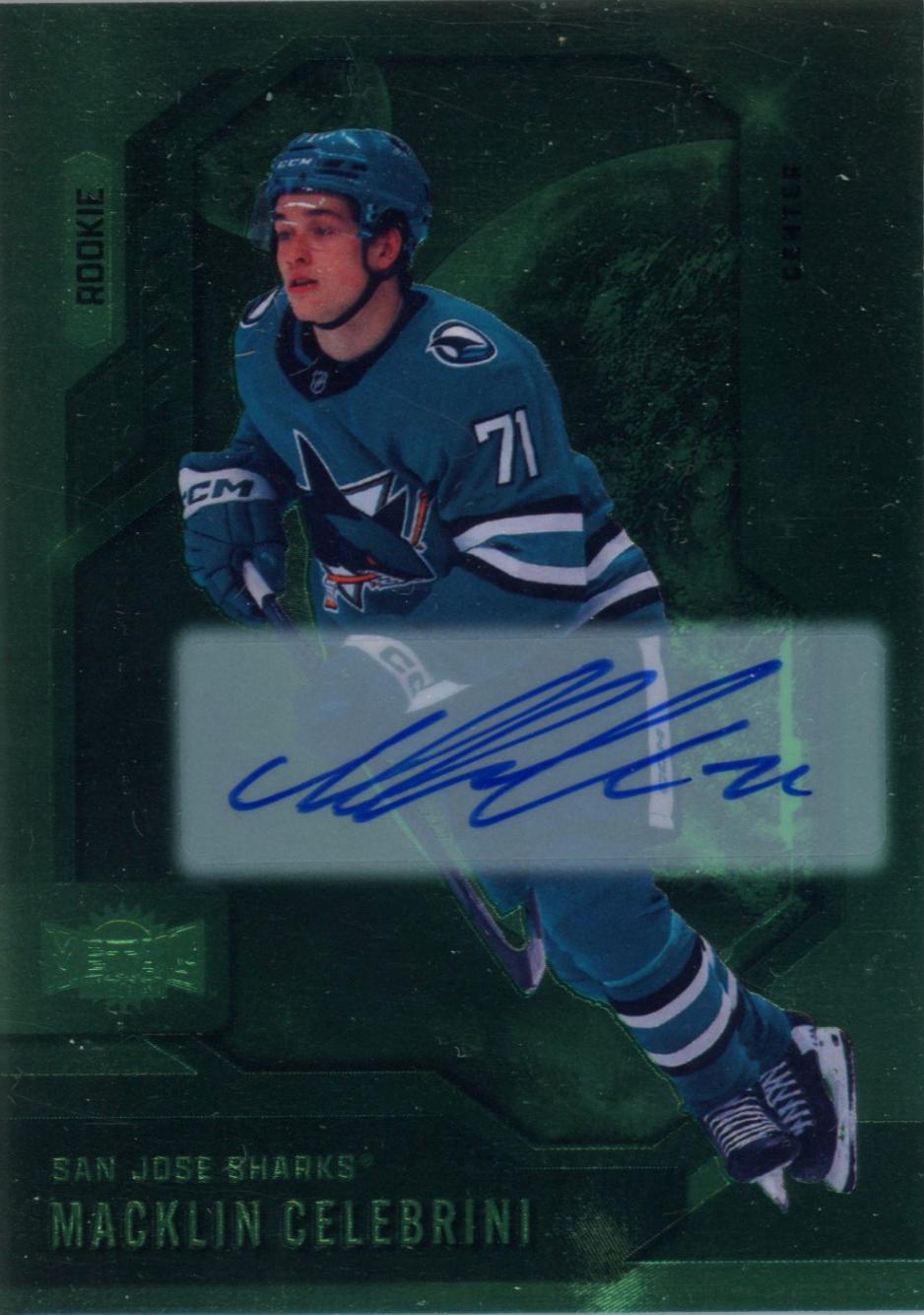 Macklin Celebrini [Green Autograph] #136