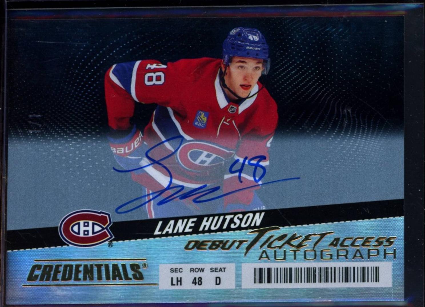Lane Hutson [Black Horizontal Autograph] #126