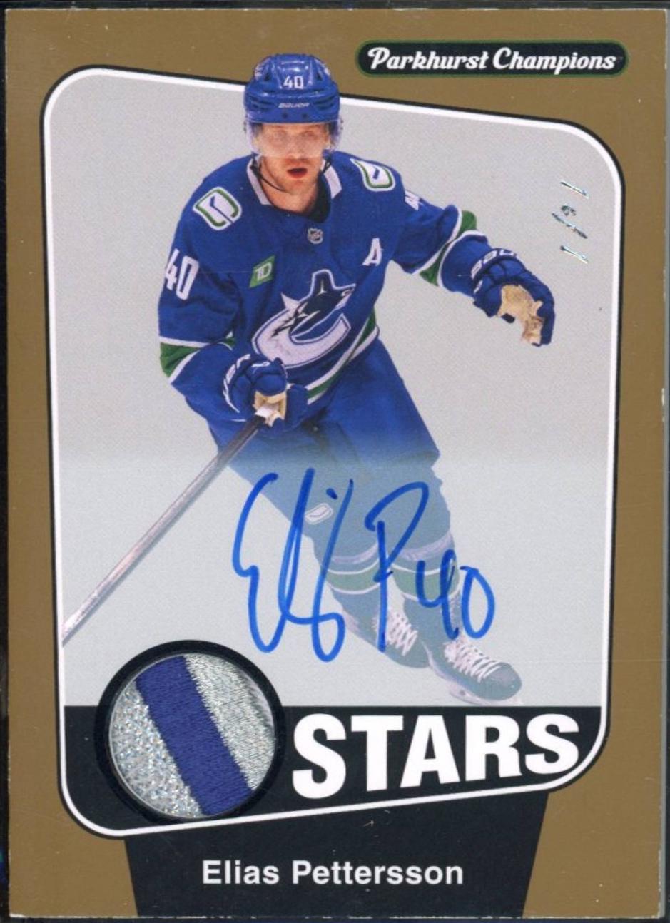 Elias Pettersson [Gold Stars Patch Autograph] #222