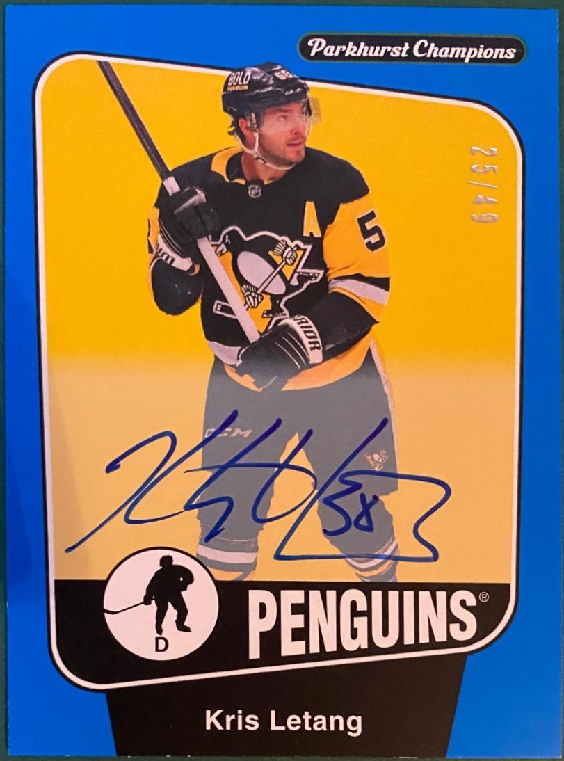 Kris Letang [Blue Autograph] #68