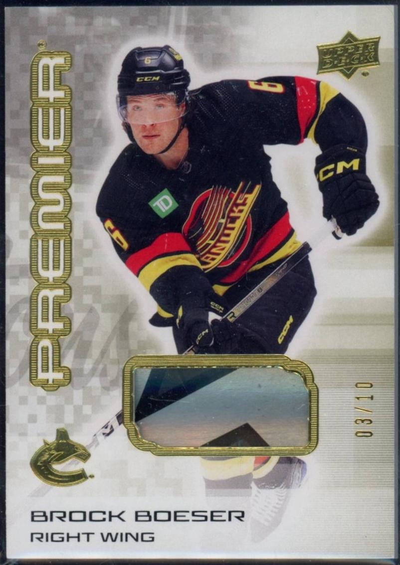 Brock Boeser [Gold Premium Memorabilia] #64