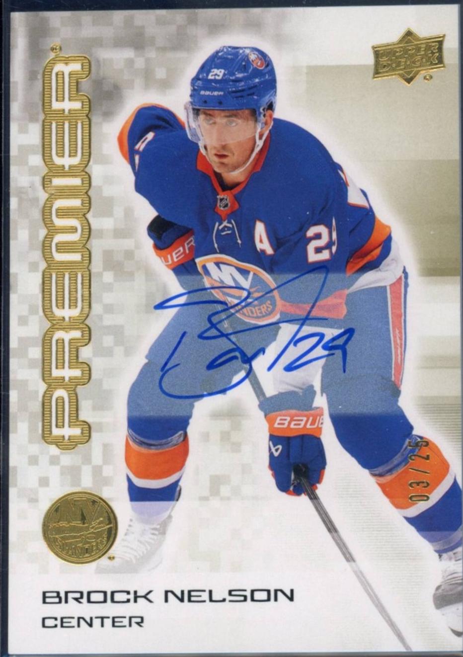 Brock Nelson [Gold Autograph] #21