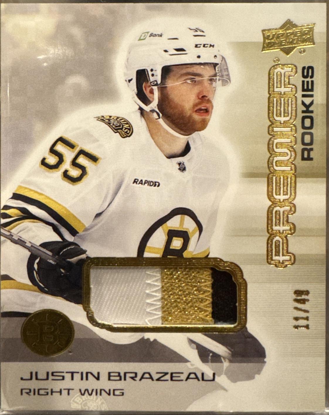 Justin Brazeau [Gold Premium Memorabilia] #138