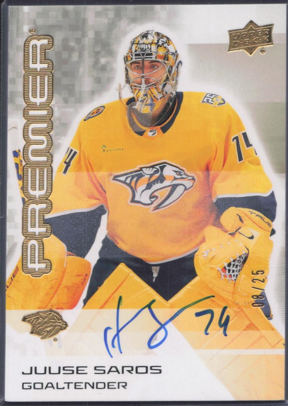 Juuse Saros [Gold Autograph] #7