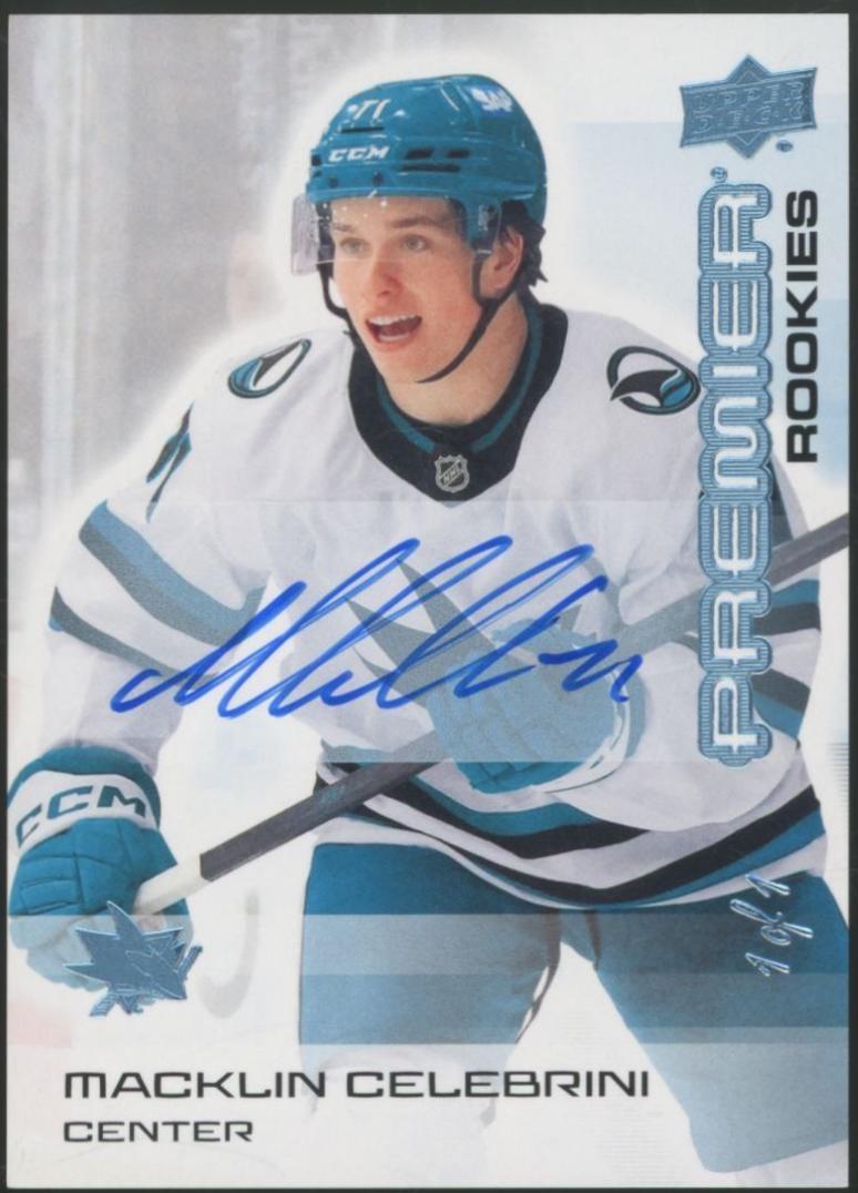 Macklin Celebrini [Platinum Blue Autograph] #101