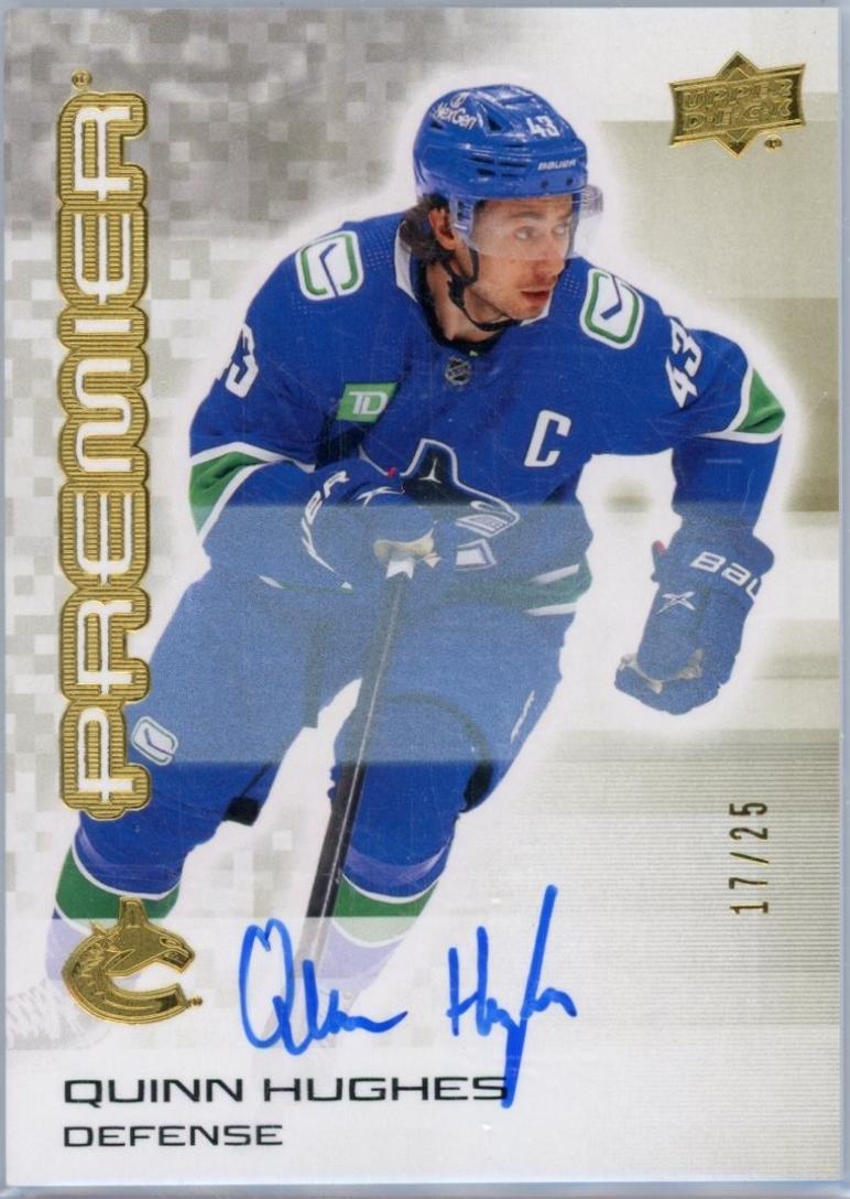 Quinn Hughes [Gold Autograph] #54