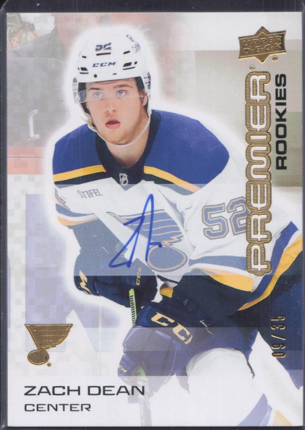 Zach Dean [Gold Autograph] #127