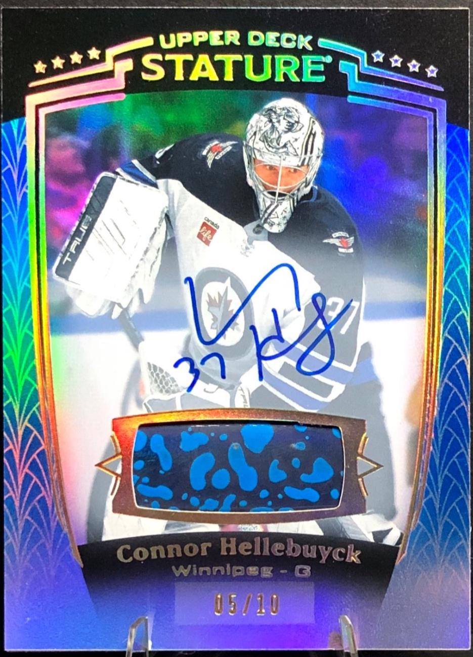 Connor Hellebuyck [Blue Autograph Memorabilia] #3