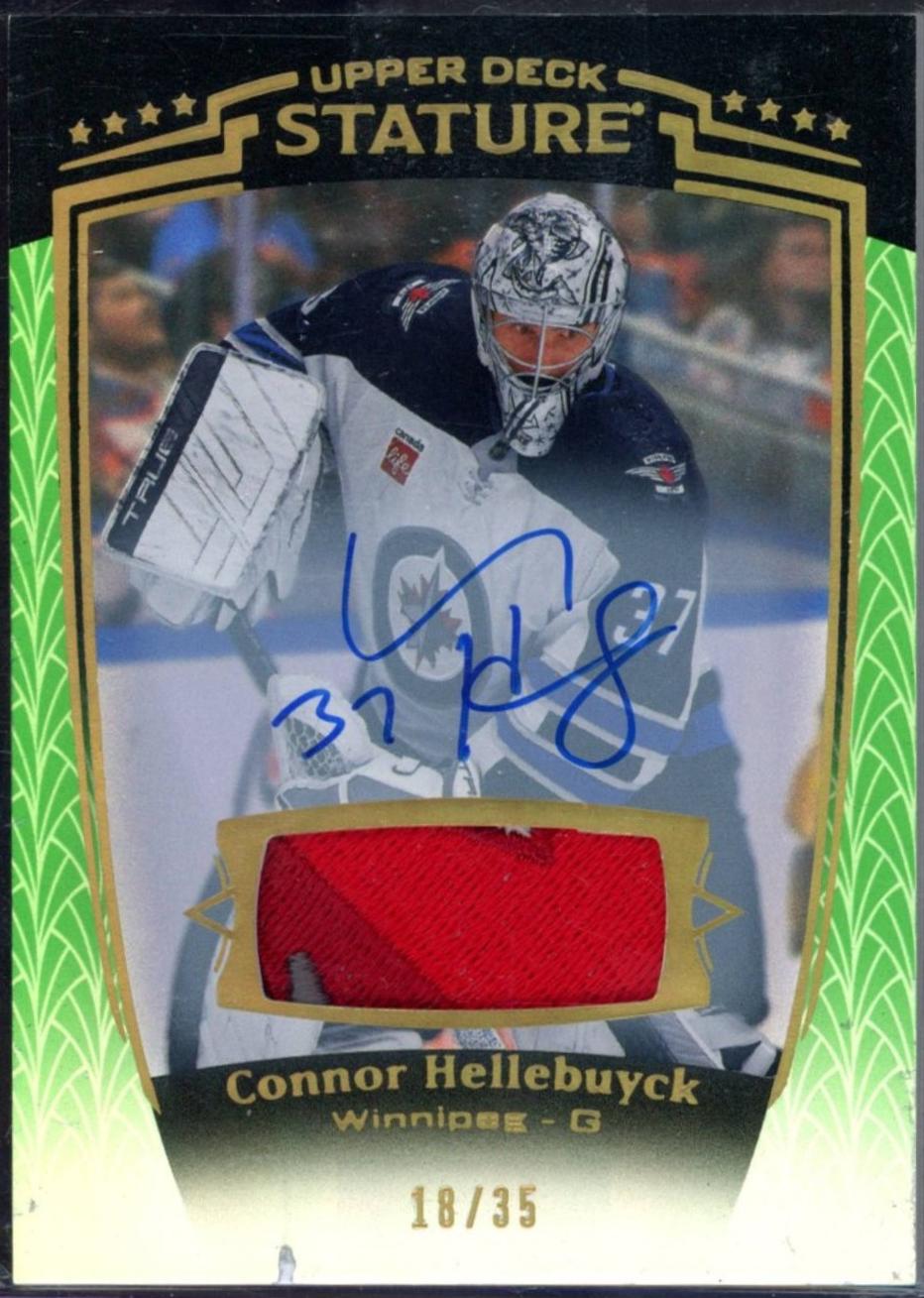 Connor Hellebuyck [Green Autograph Memorabilia] #3