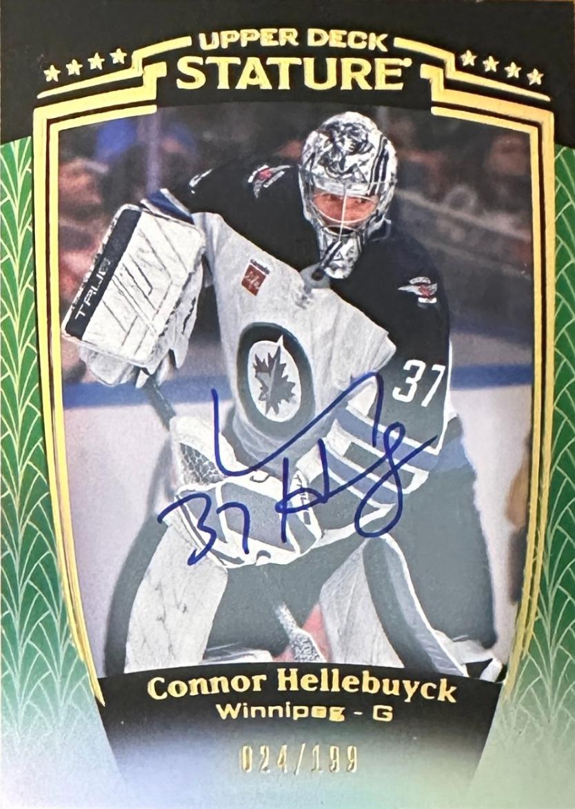 Connor Hellebuyck [Green Autograph] #3