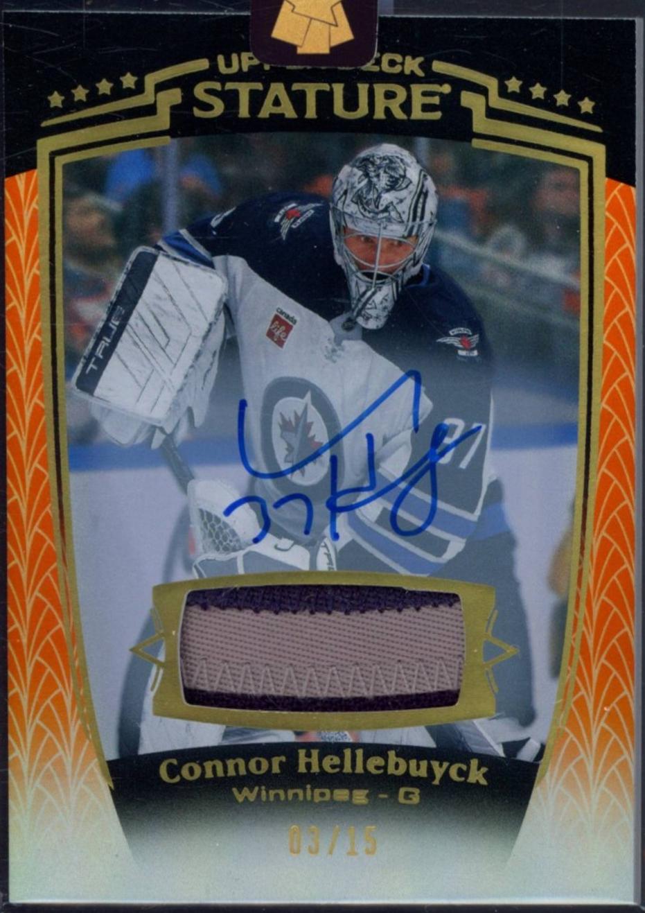 Connor Hellebuyck [Orange Autograph Memorabilia] #3