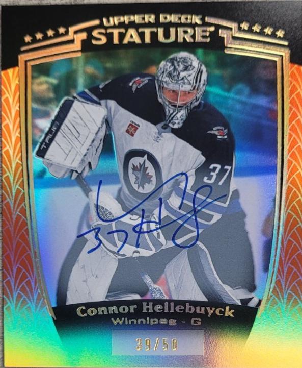Connor Hellebuyck [Orange Autograph] #3