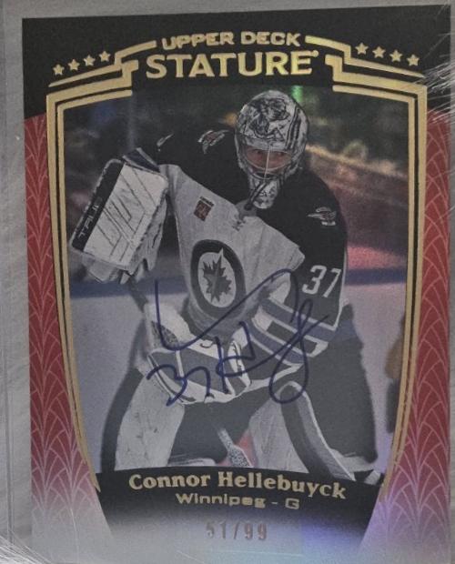 Connor Hellebuyck [Red Autograph] #3