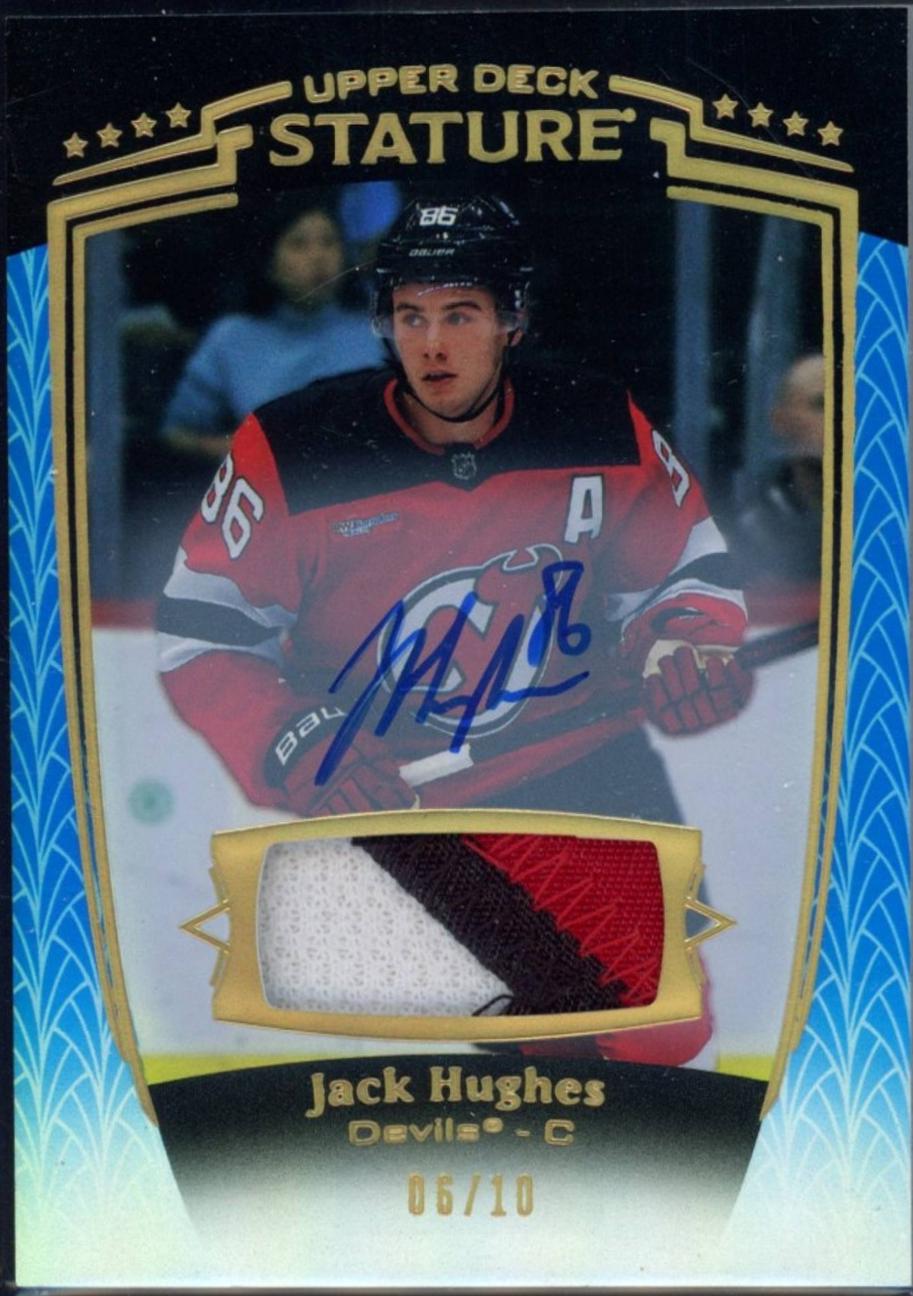 Jack Hughes [Blue Autograph Memorabilia] #12