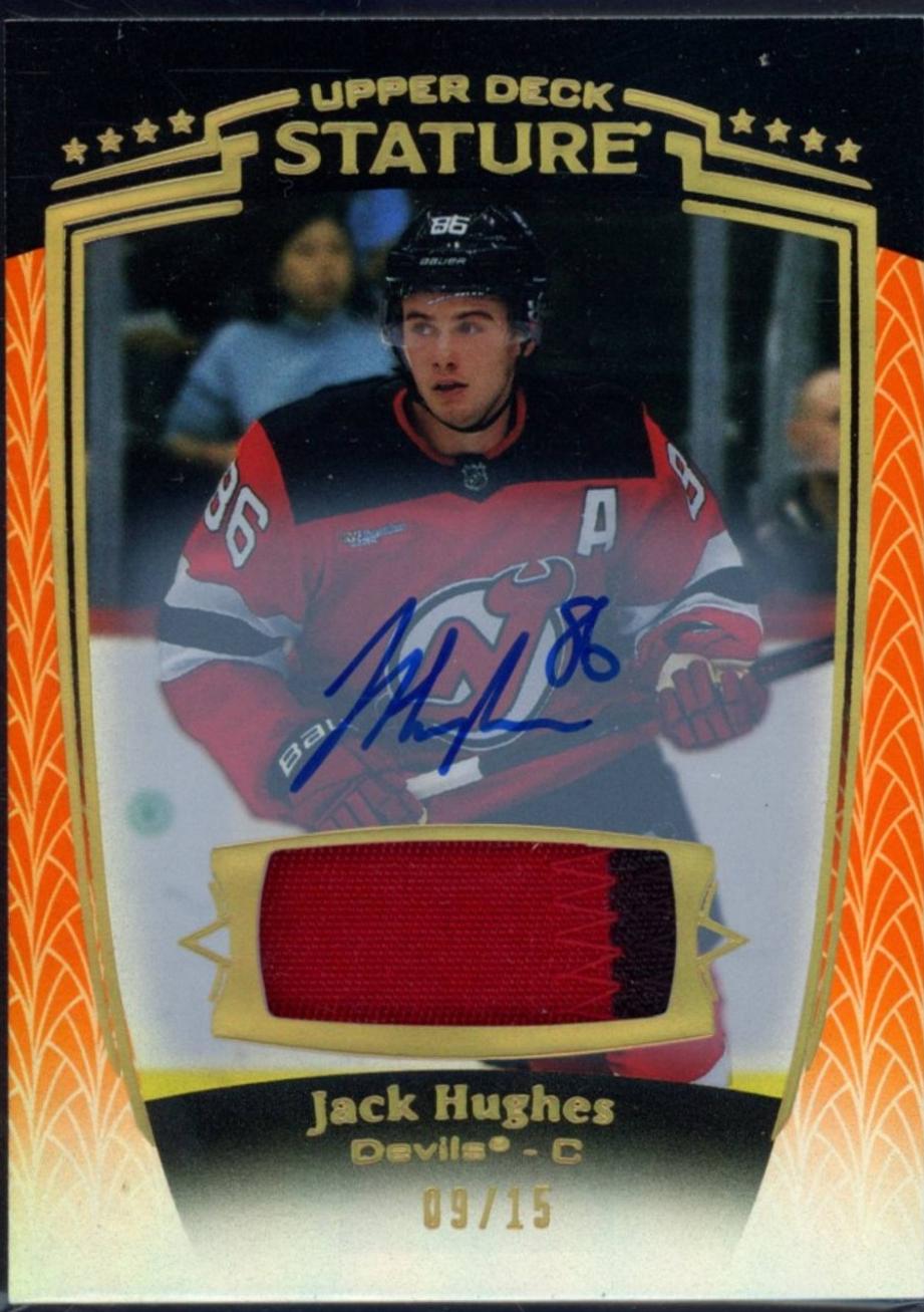 Jack Hughes [Orange Autograph Memorabilia] #12