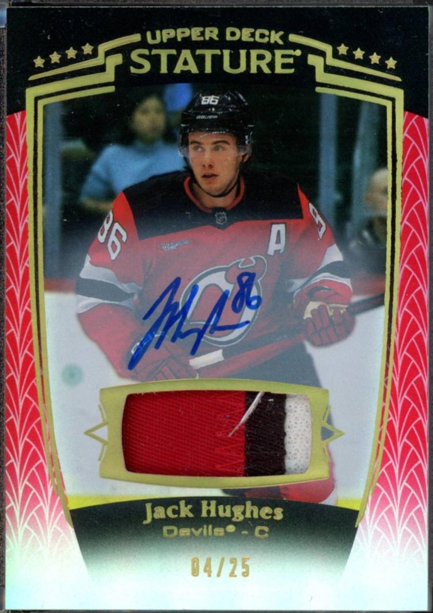 Jack Hughes [Red Autograph Memorabilia] #12