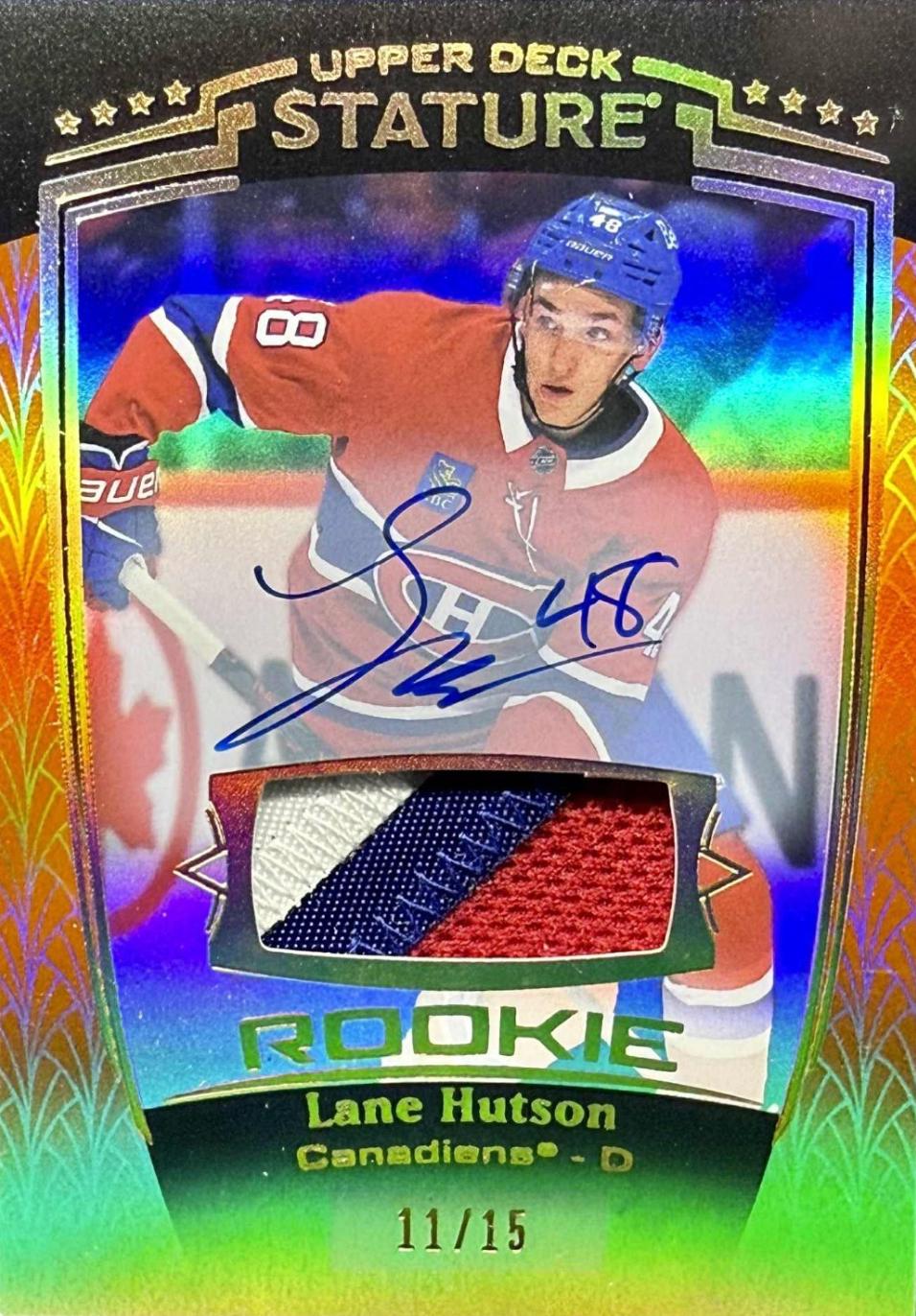 Lane Hutson [Orange Autograph Memorabilia] #50