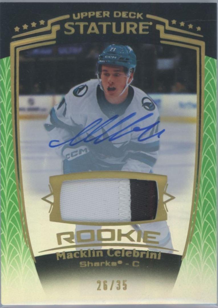 Macklin Celebrini [Green Autograph Memorabilia] #31