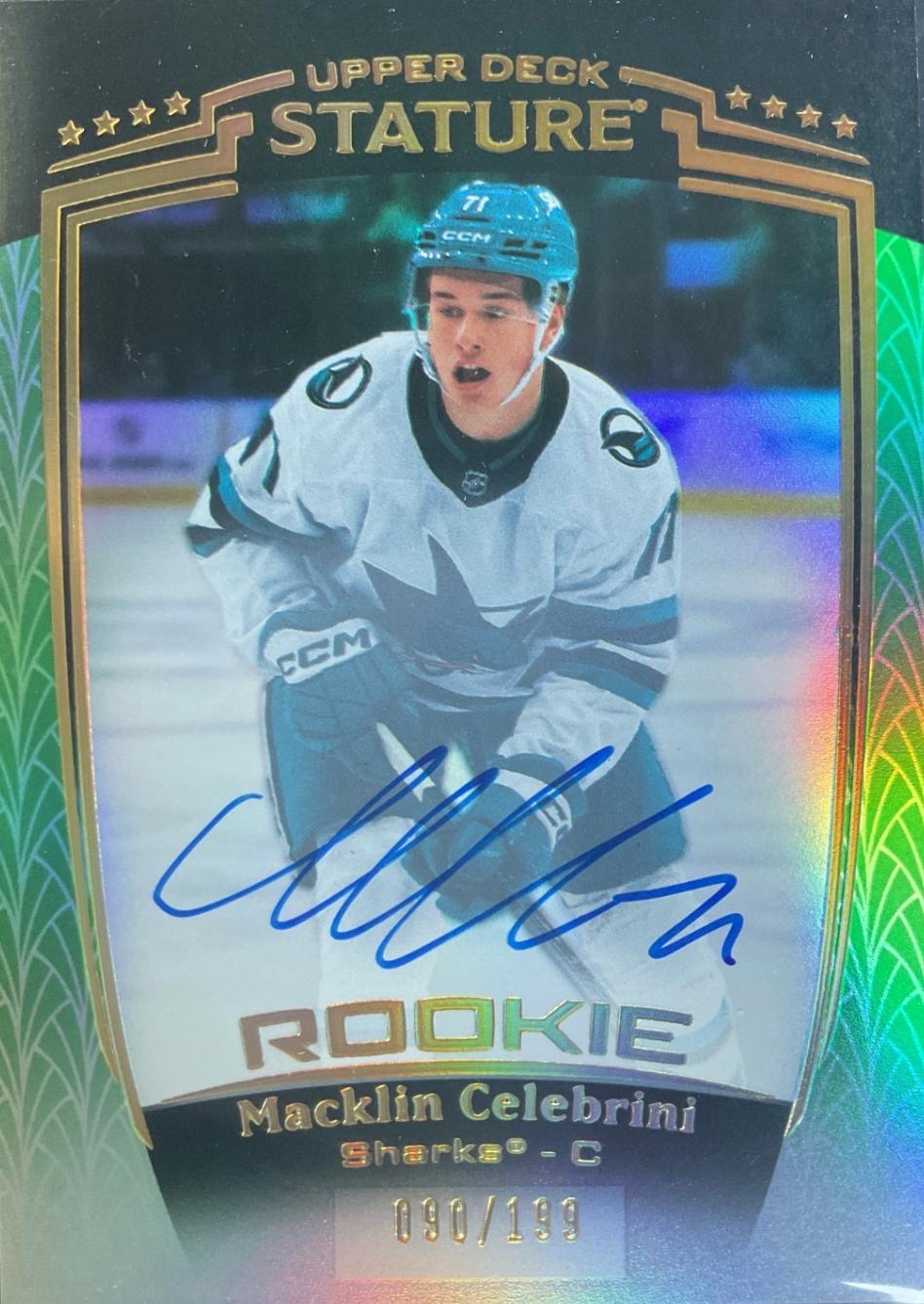 Macklin Celebrini [Green Autograph] #31
