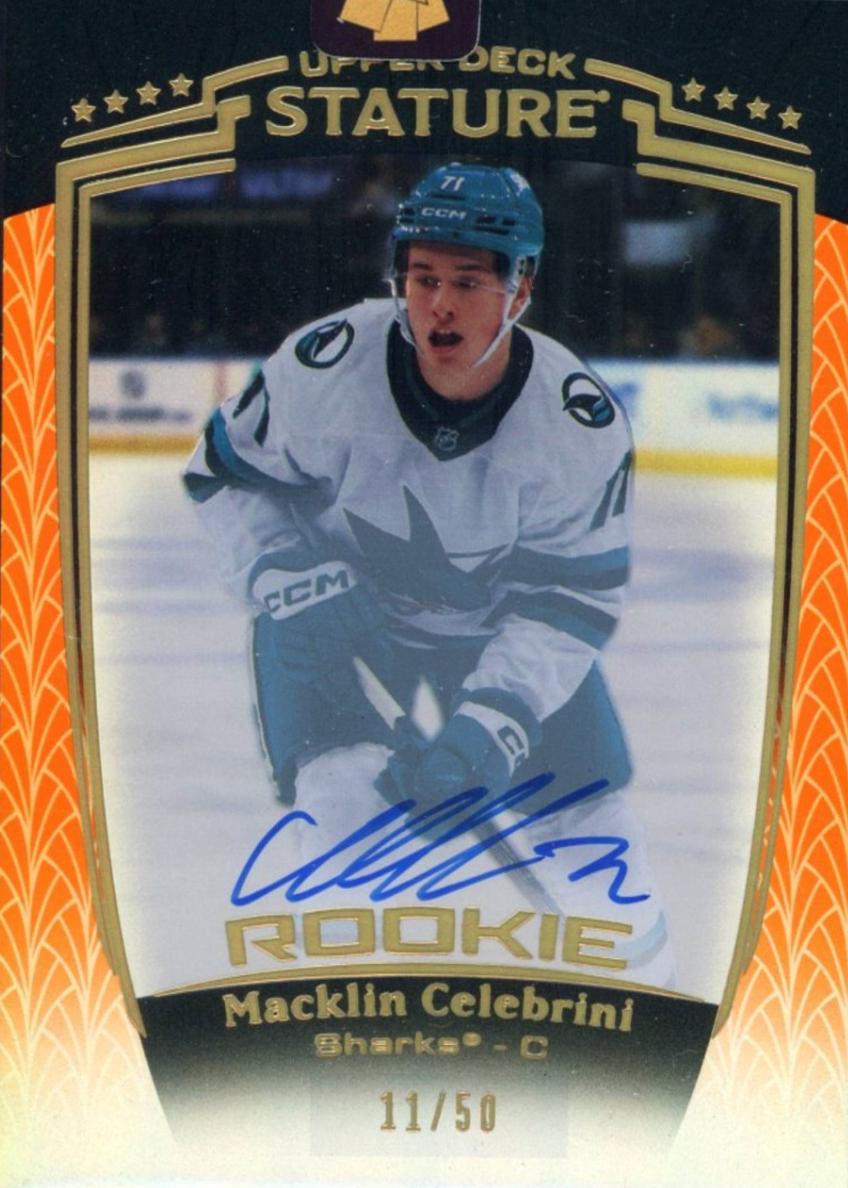 Macklin Celebrini [Orange Autograph] #31