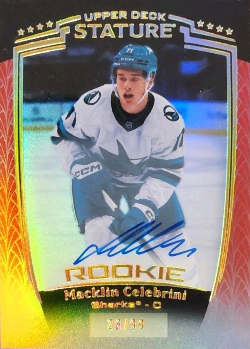 Macklin Celebrini [Red Autograph] #31