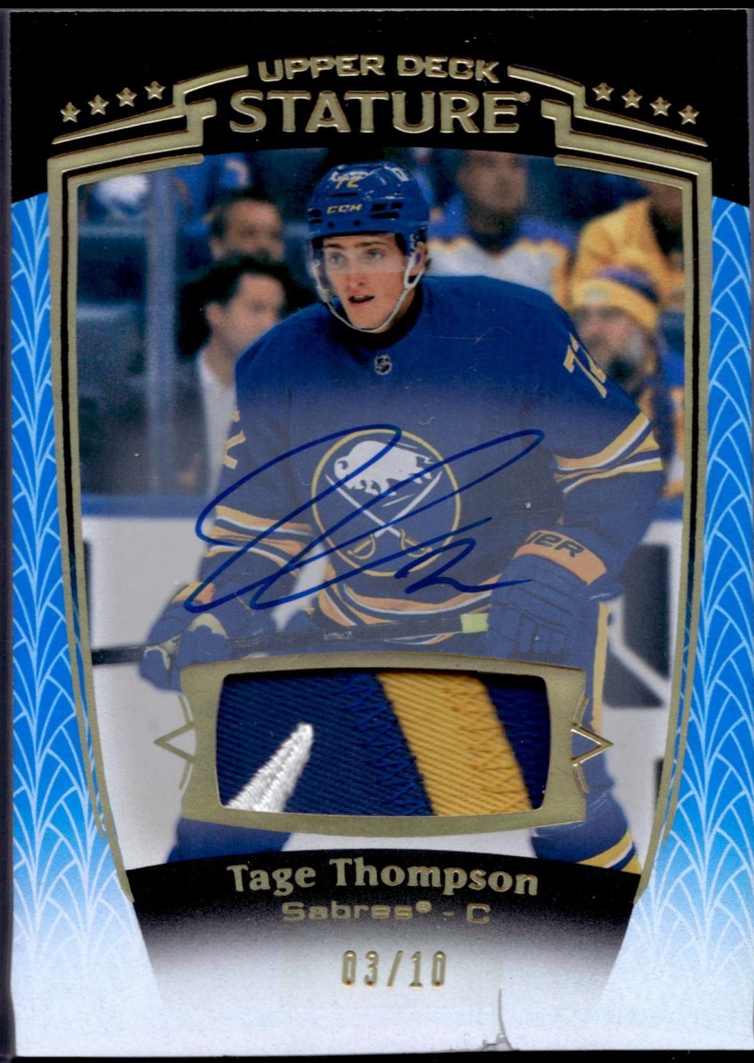 Tage Thompson [Blue Autograph Memorabilia] #8