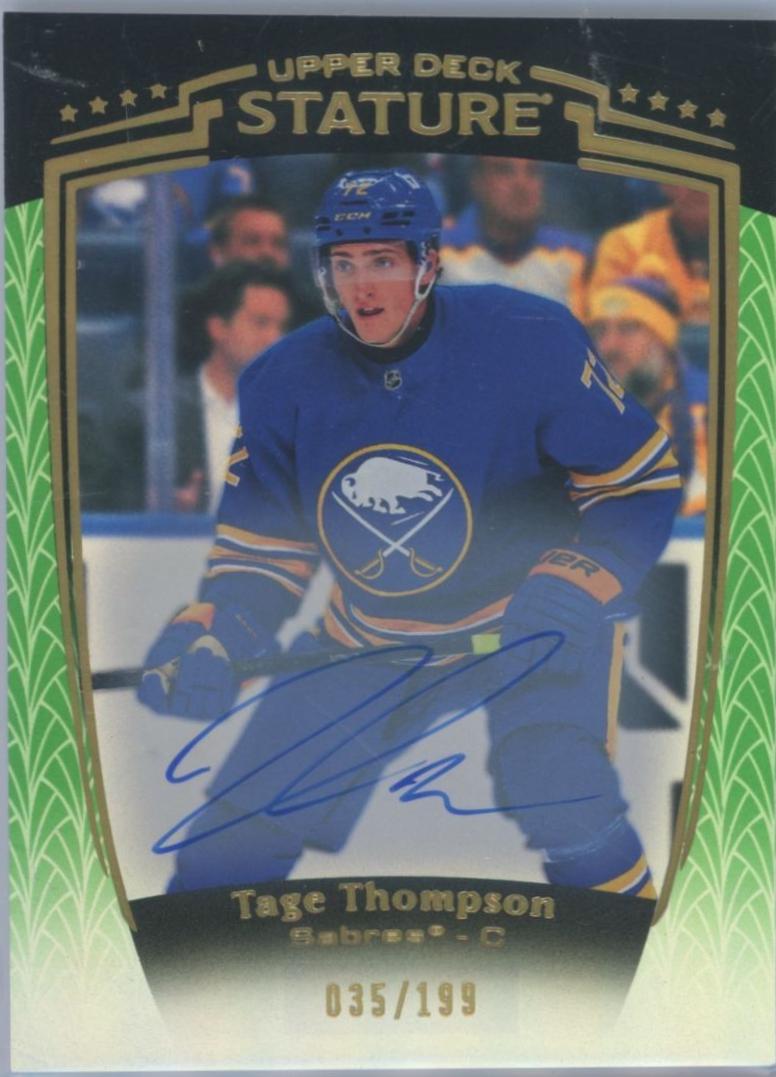 Tage Thompson [Green Autograph] #8