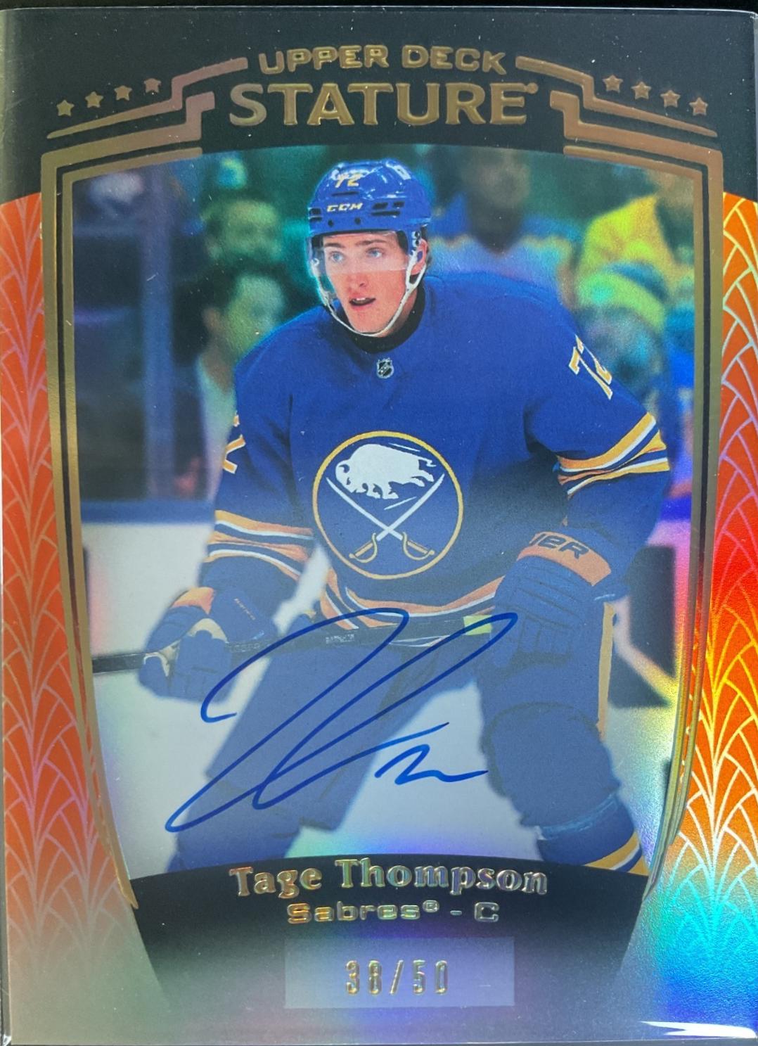 Tage Thompson [Orange Autograph] #8