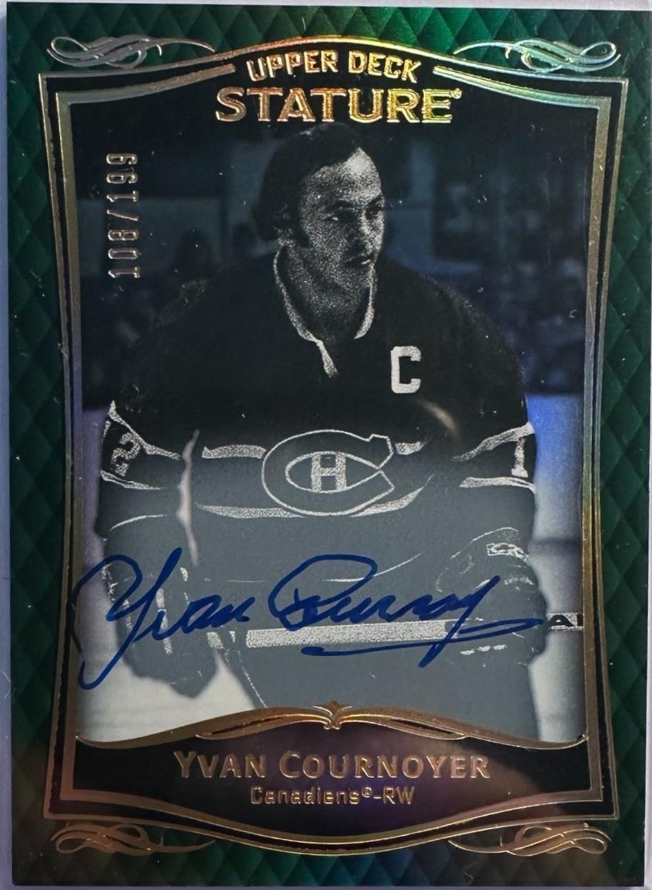 Yvan Cournoyer [Green Autograph] #30