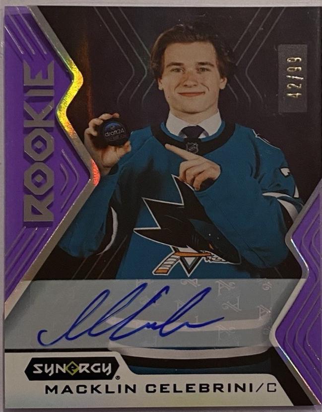 Macklin Celebrini [Purple Autograph] #R-MC