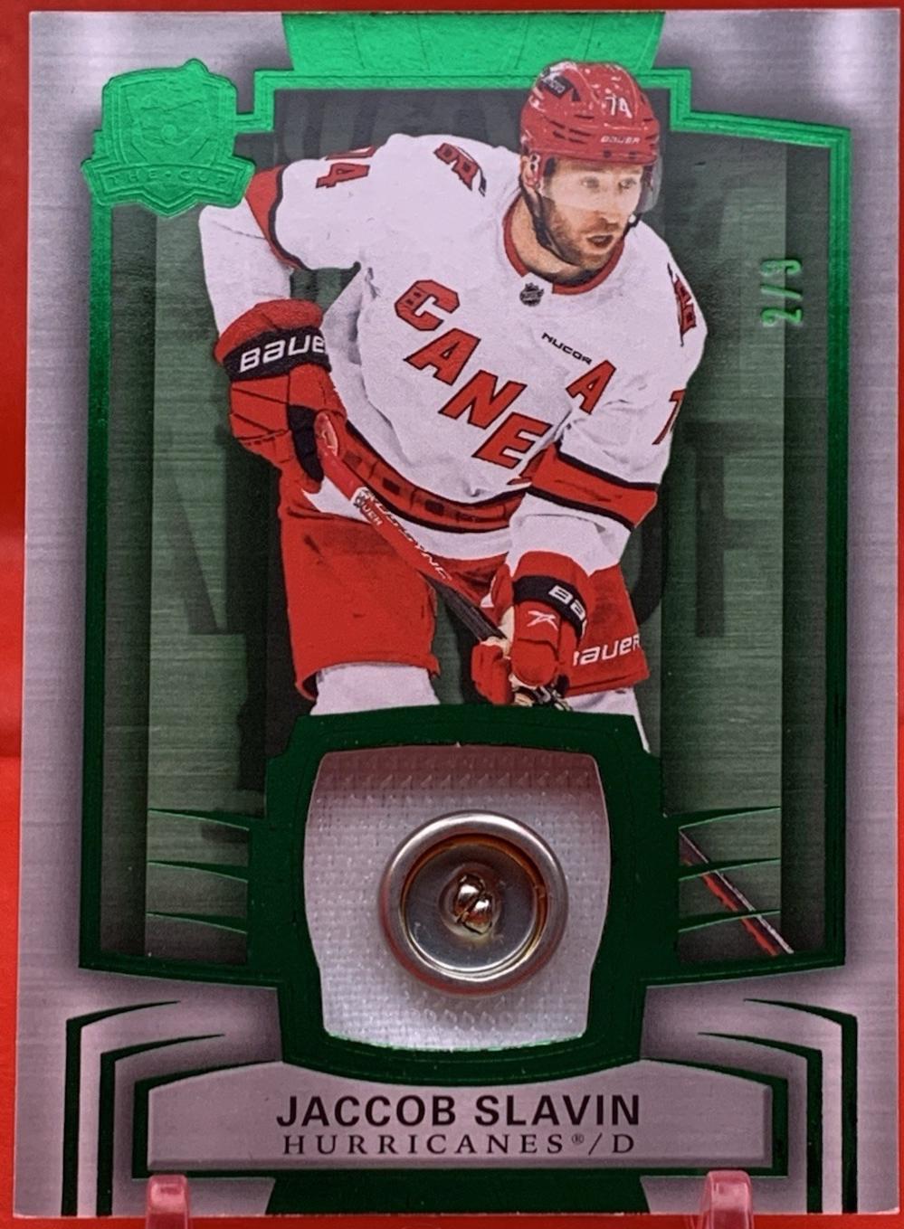 Jaccob Slavin [Green Button Gold Foil Patch] #56