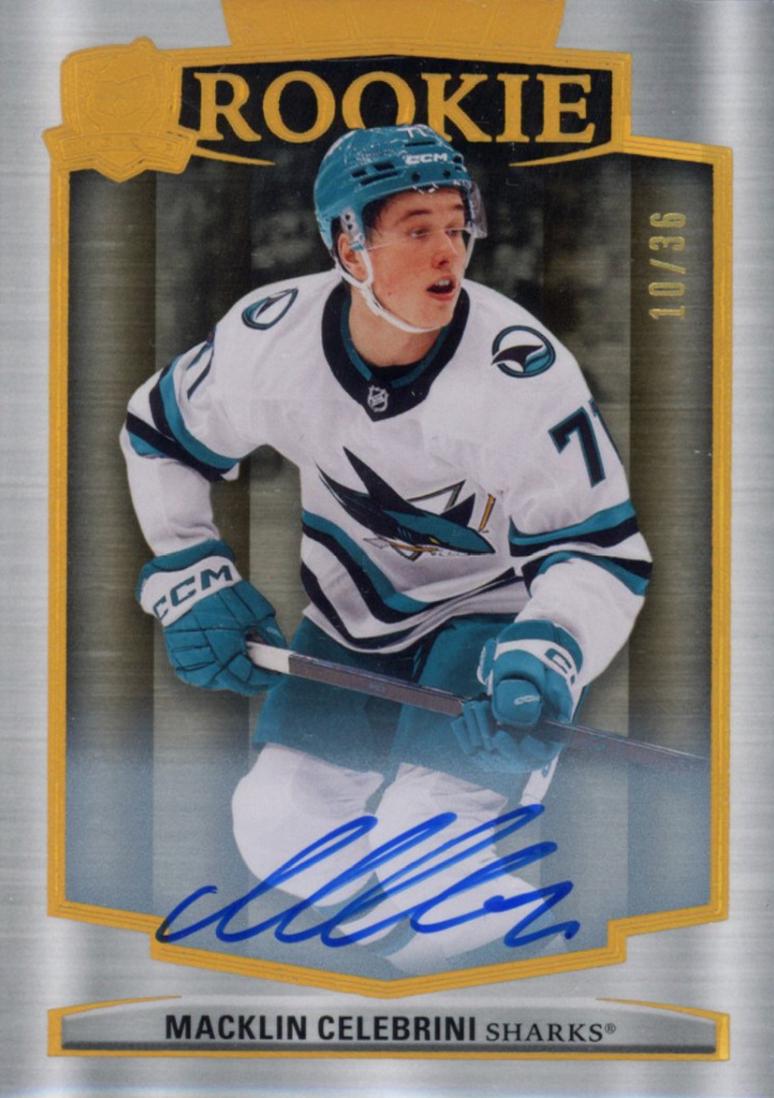 Macklin Celebrini [Gold Spectrum Foil Variation Auto Rookie] #148