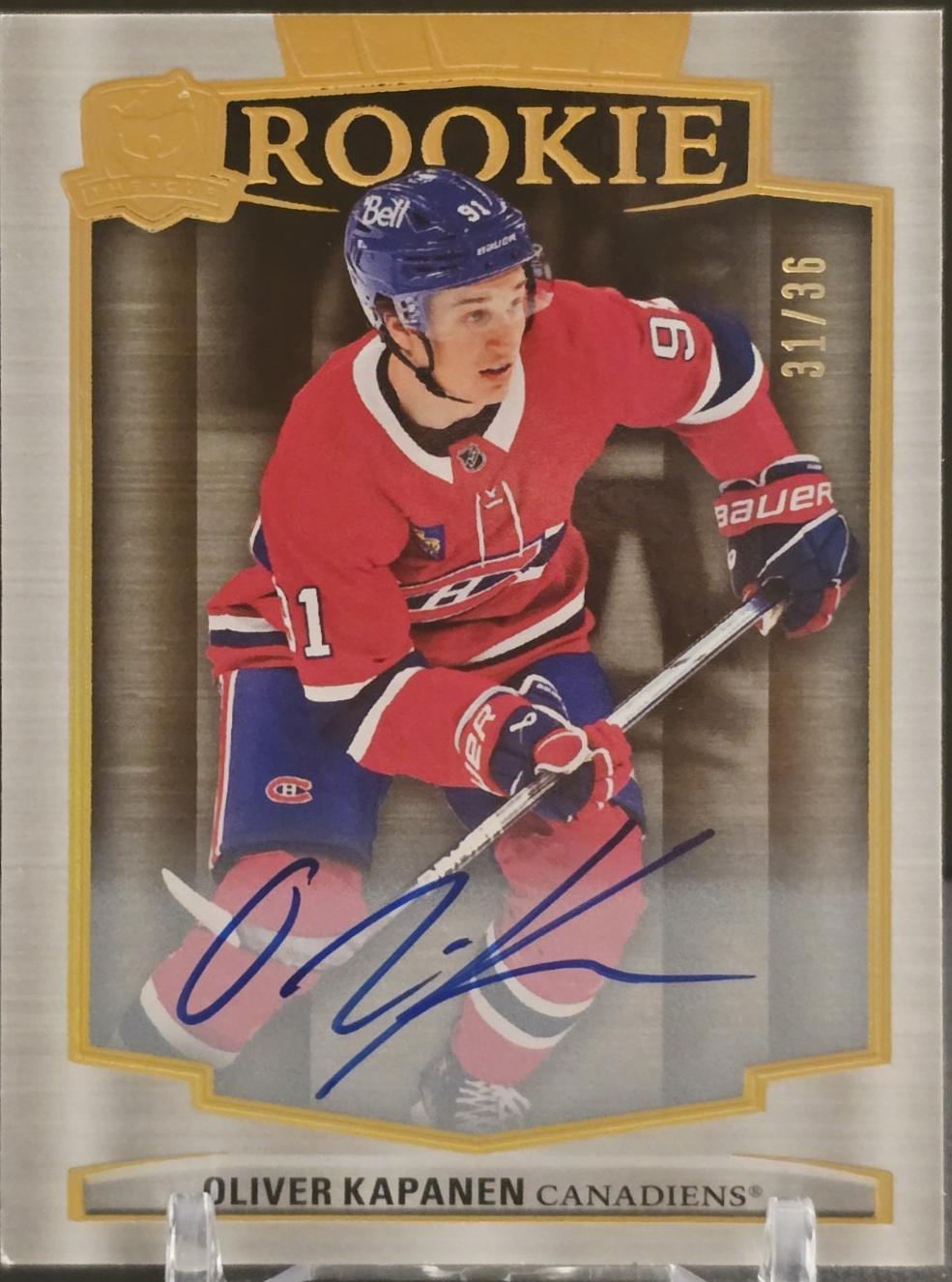 Oliver Kapanen [Gold Spectrum Foil Variation Auto Rookie] #165