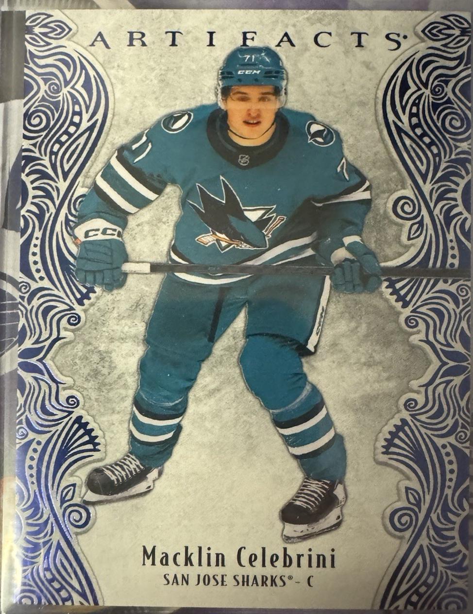 Macklin Celebrini [Metallic Blue] #42