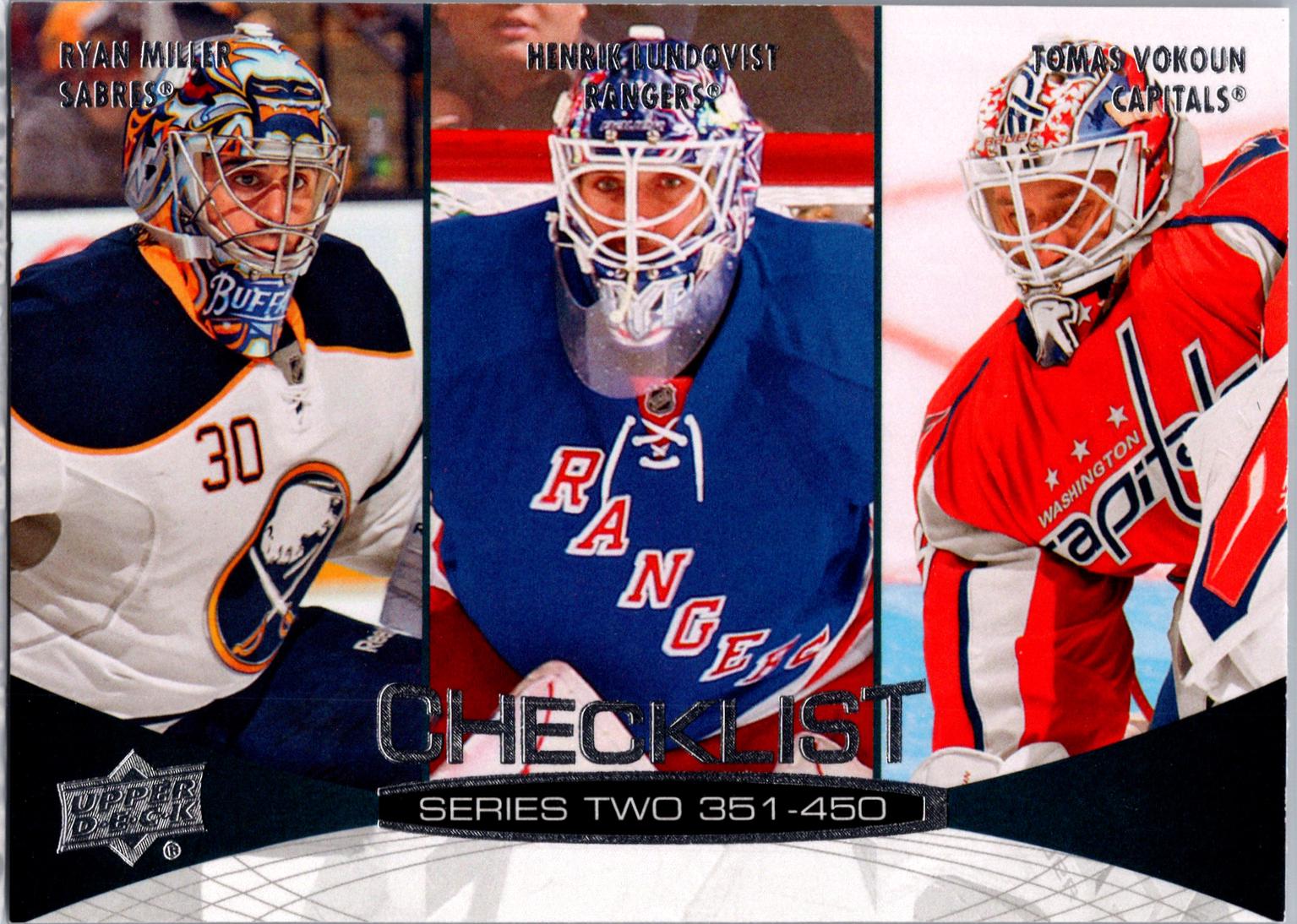 Ryan Miller / Henrik Lundqvist / Tomas Vokoun #450