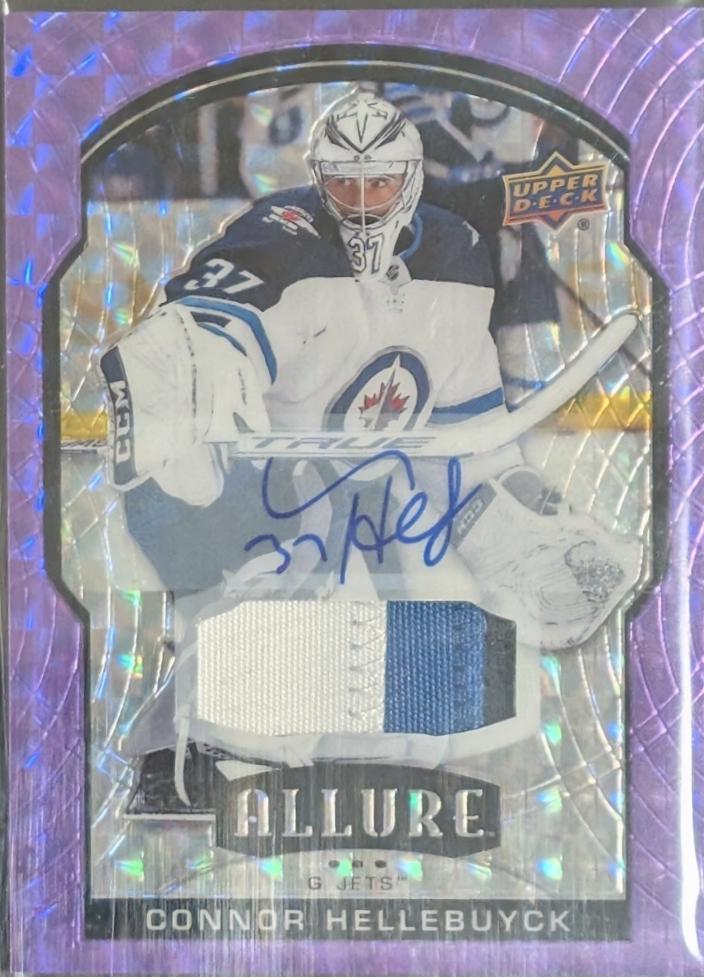 Connor Hellebuyck [Purple Diamond Autograph Patch] #36