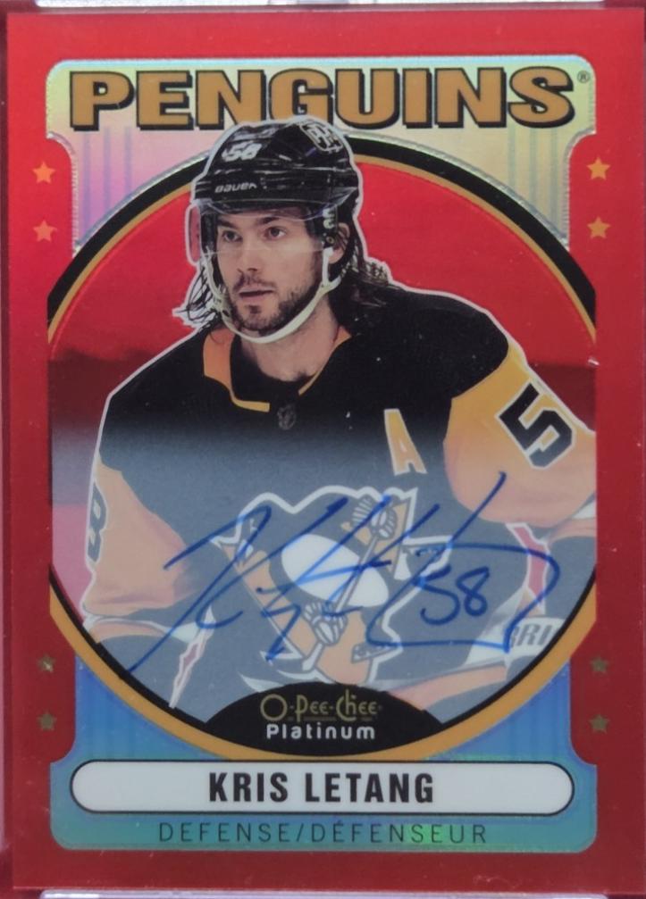 Kris Letang [Red Rainbow Autograph] #R-2