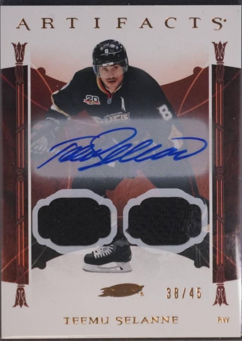 Teemu Selanne [Material Autograph Gold] #162
