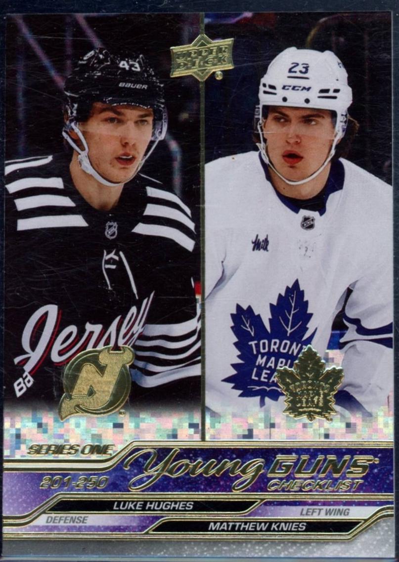 Young Guns Checklist [Speckled Rainbow Foil] #250