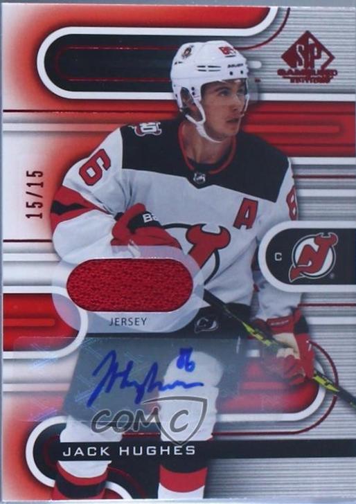 Jack Hughes [Red Autograph Jersey] #96