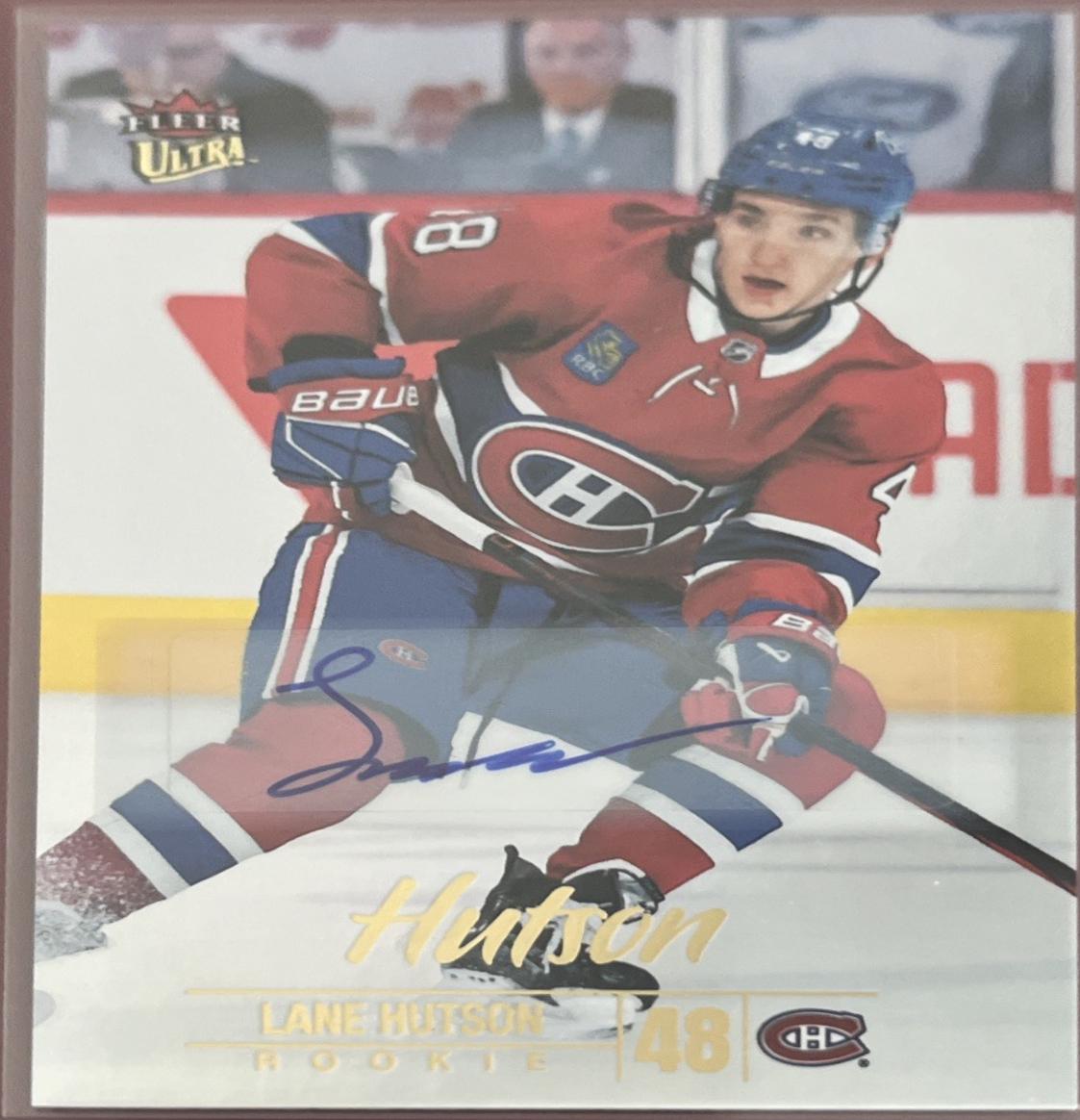 Lane Hutson [Rainbow Foil Autograph] #204