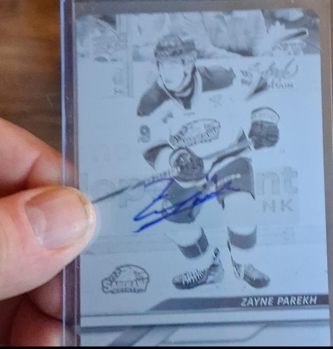 Zayne Parekh [Printing Plate Autograph] #348