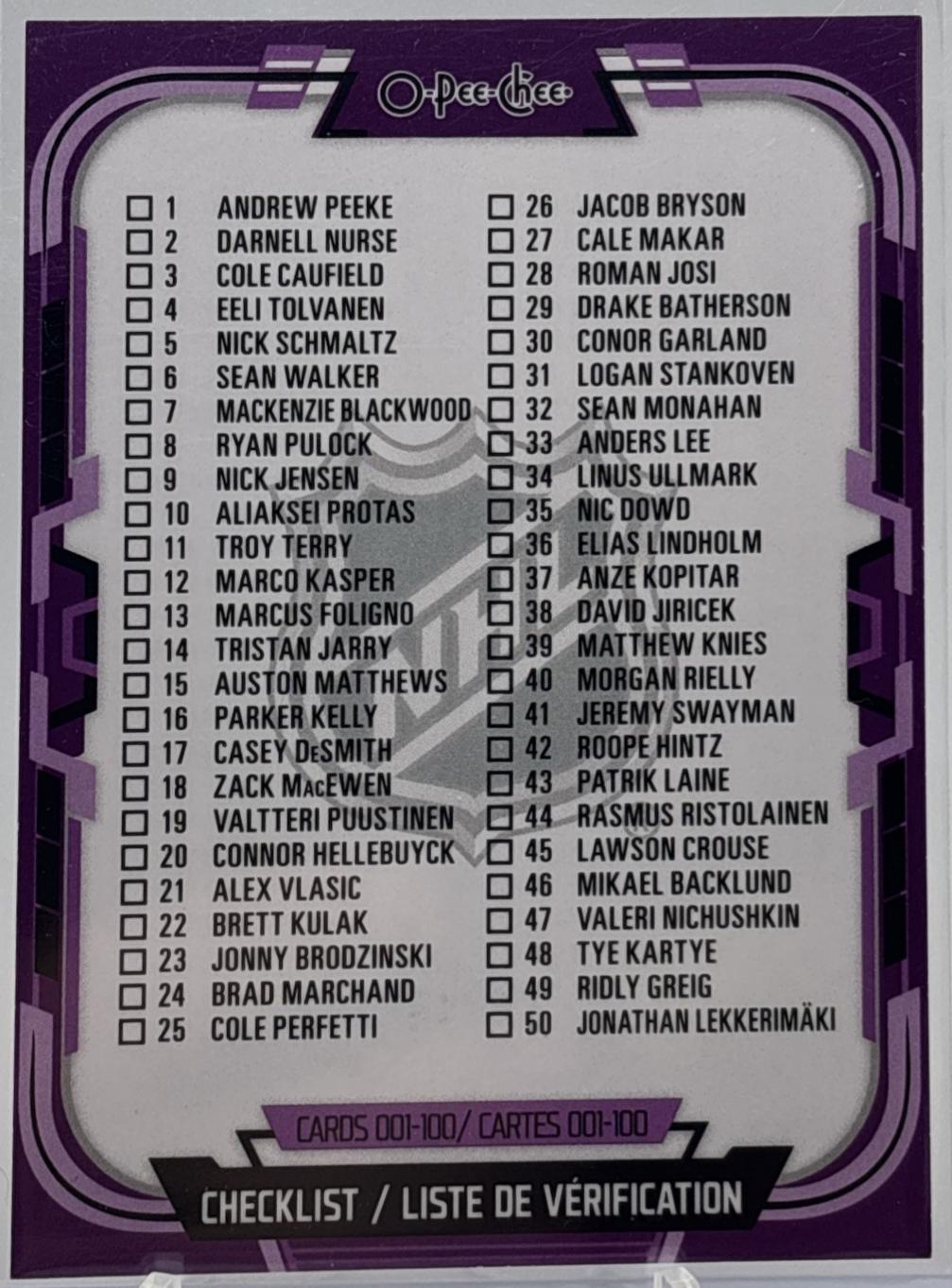 Checklist [Purple Border] #100
