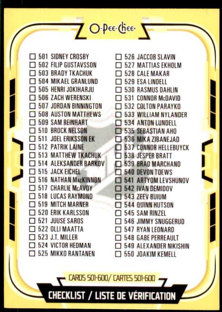 Checklist [Yellow Border] #600