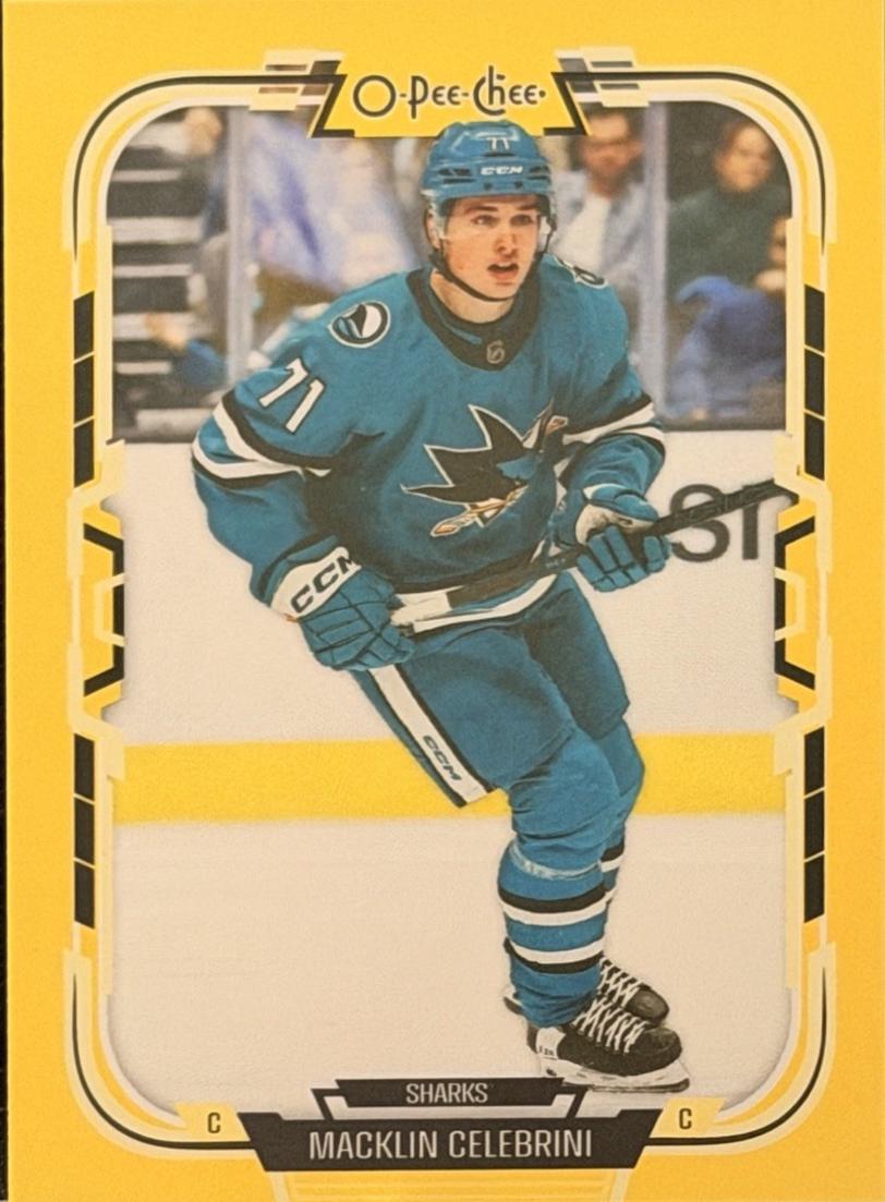 Macklin Celebrini [Yellow Border] #119