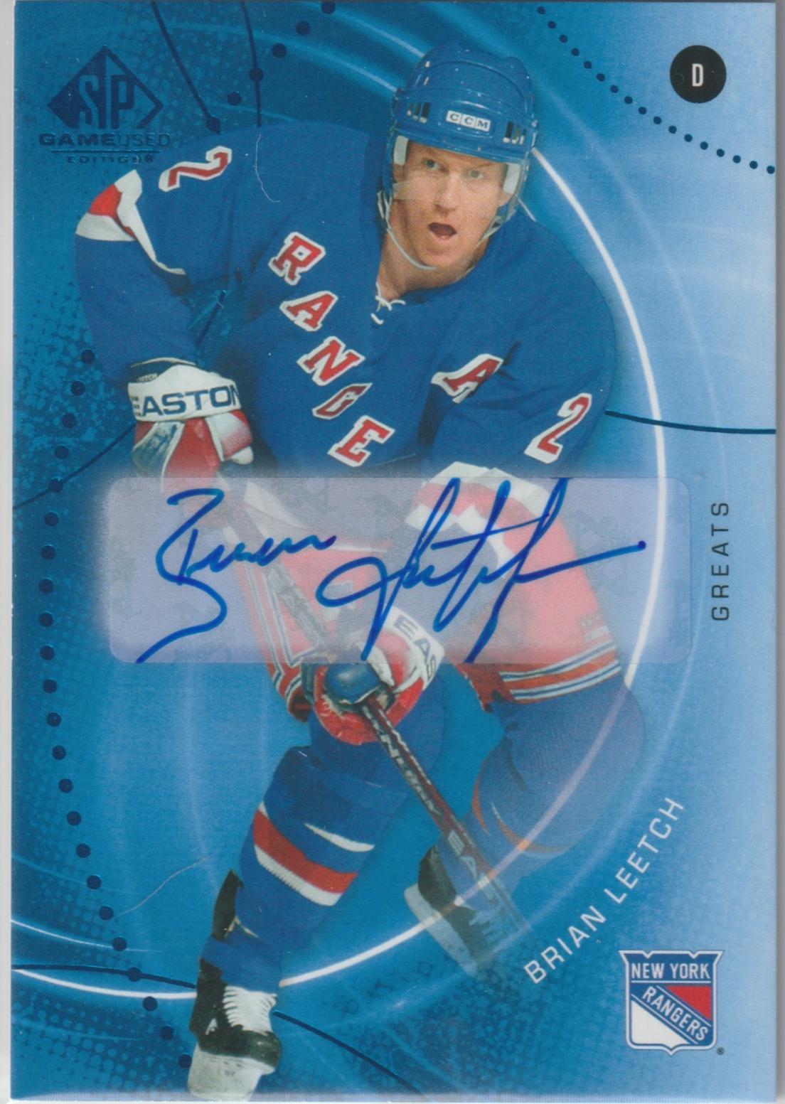 Brian Leetch [Blue Autograph] #29