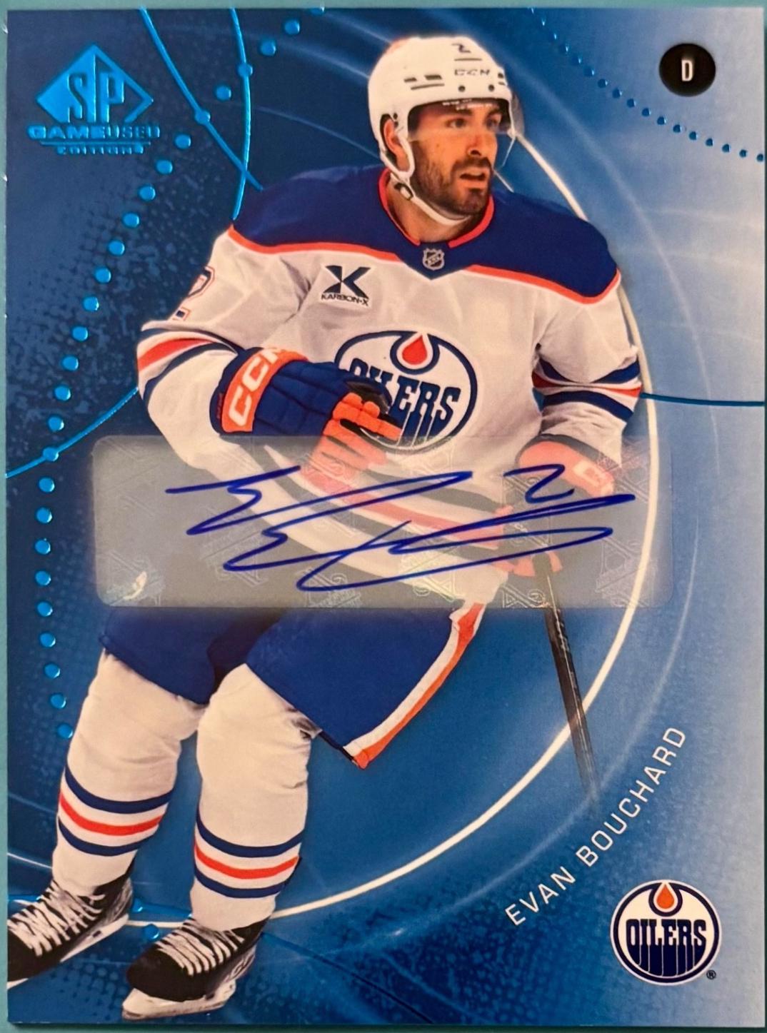 Evan Bouchard [Blue Autograph] #32