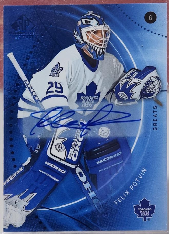 Felix Potvin [Blue Autograph] #21