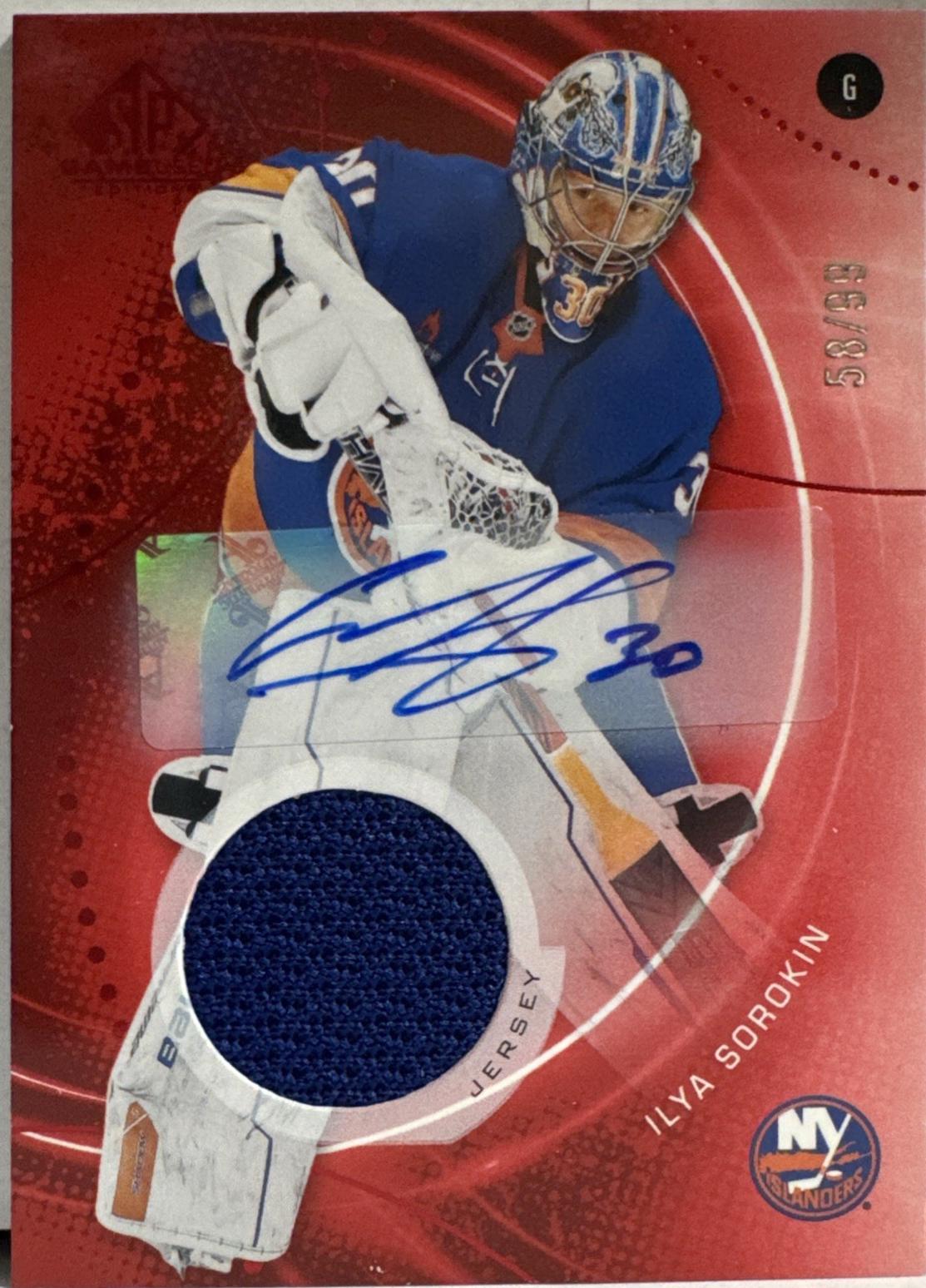 Ilya Sorokin [Red Auto Jersey] #65