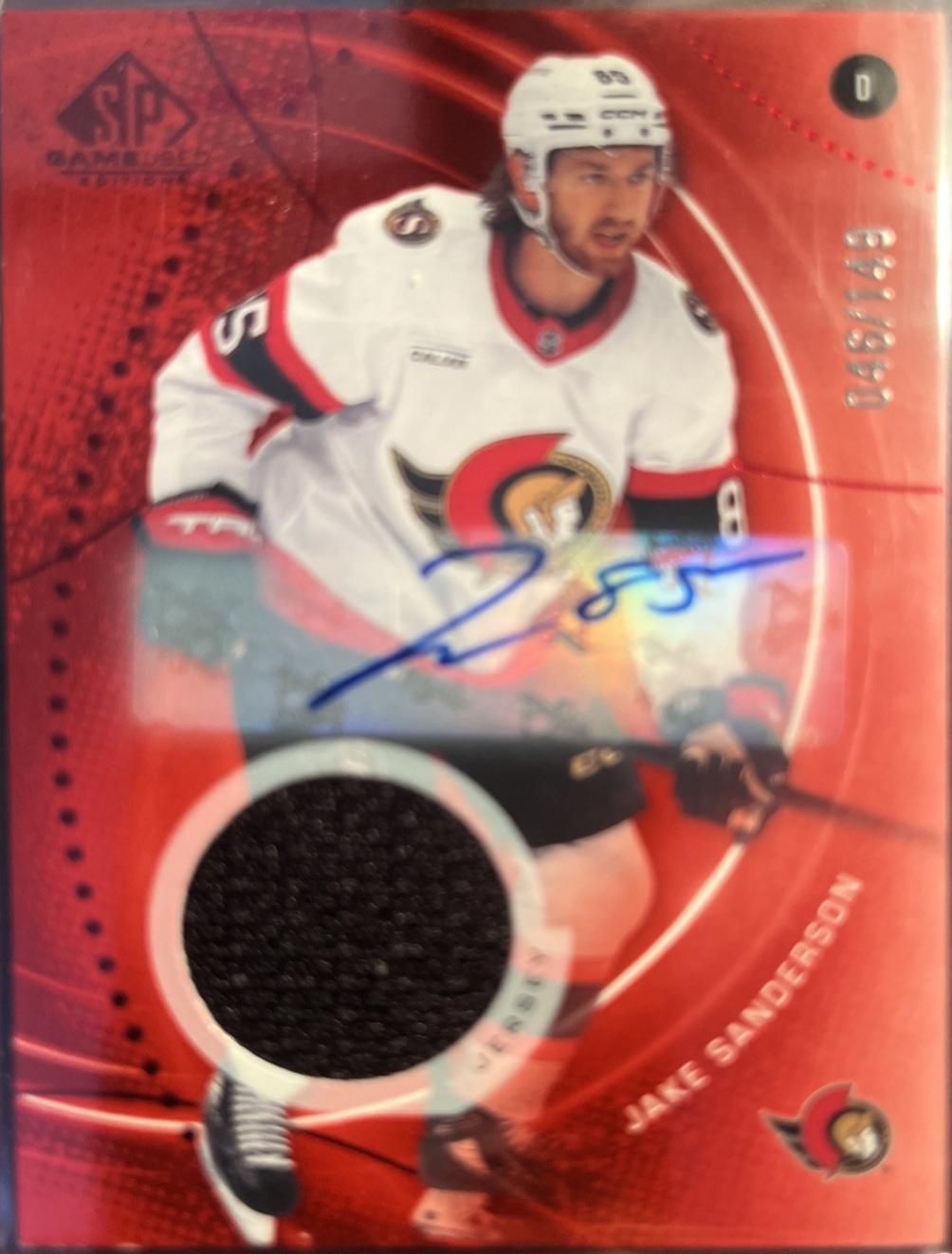 Jake Sanderson [Red Auto Jersey] #18